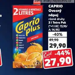 Kaufland Caprio ovocný nápoj nabídka
