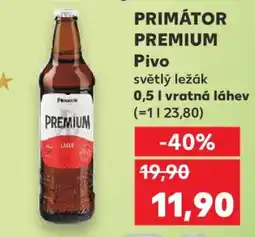 Kaufland PRIMÁTOR PREMIUM Pivo nabídka