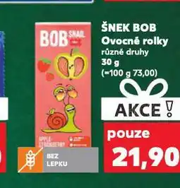 Kaufland Šnek bob ovocné rolky nabídka