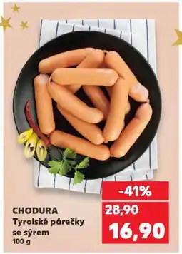 Kaufland Chodura tyrolské párečky se sýrem nabídka
