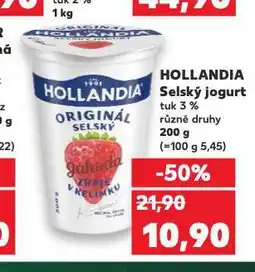 Kaufland Hollandia selský jogurt nabídka