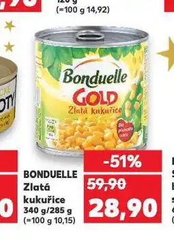 Kaufland Bonduelle zlatá kukuřice nabídka