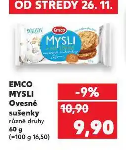 Kaufland Emco mysli ovesné sušenky nabídka