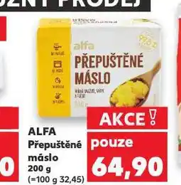 Kaufland Alfa přepuštěné máslo nabídka
