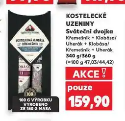 Kaufland Kostelecké uzeniny sváteční dvojka uherák + klobása nabídka