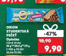Kaufland Orion studentská pečeť nabídka