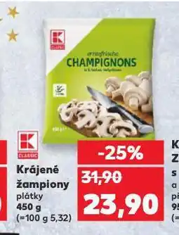 Kaufland Krájené žampiony nabídka