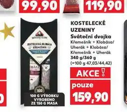 Kaufland Kostelecké uzeniny sváteční dvojka křemešník + klobása nabídka