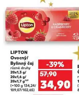 Kaufland Lipton ovocný čaj nabídka