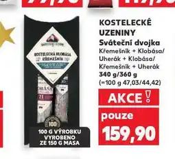 Kaufland Kostelecké uzeniny sváteční dvojka křemešník + uherák nabídka