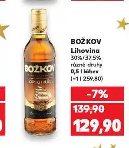 Kaufland Božkov lihovina nabídka