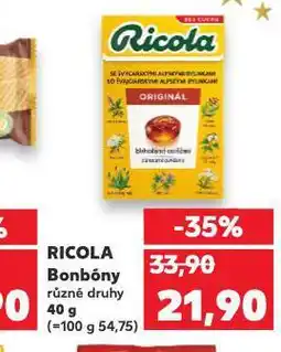 Kaufland Ricola bonbóny nabídka