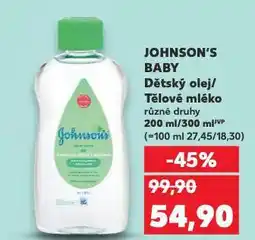 Kaufland Johnson's baby dětský olej nabídka