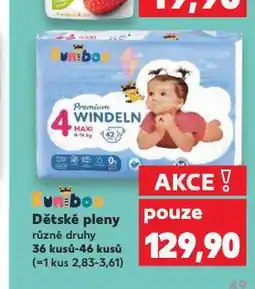 Kaufland Kuniboo dětské pleny nabídka