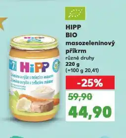 Kaufland Hipp bio masozeleninový příkrm nabídka