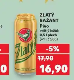 Kaufland Pivo zlatý bažant nabídka