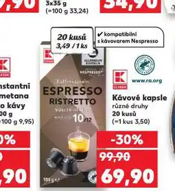 Kaufland Kávové kapsle nabídka
