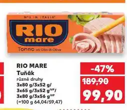 Kaufland Rio mare tuňák nabídka