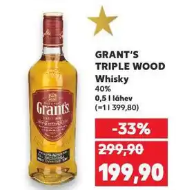 Kaufland Grant's triple wood whisky nabídka