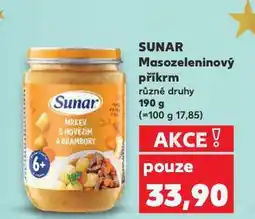 Kaufland Sunar bio masozeleninový příkrm nabídka