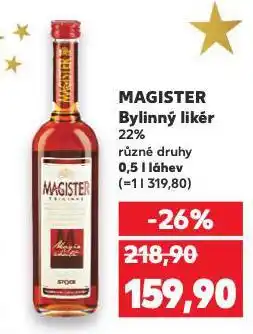 Kaufland Magister bylinný likér nabídka
