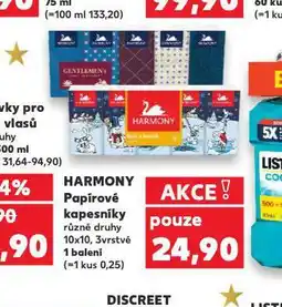 Kaufland Harmony papírové kapesníky nabídka