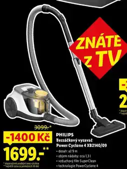 Lidl PHILIPS Bezsáčkový vysavač Power Cyclone 4 XB2140/09 nabídka