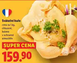 Lidl Sváteční kuře, cena za 100 g nabídka