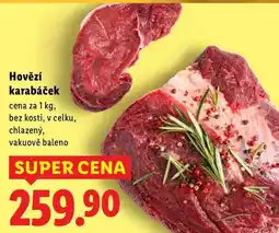 Lidl Hovězí karabáček, cena za 1 kg nabídka