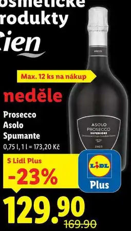 Lidl Prosecco Asolo Spumante, 0,75 l nabídka