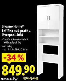 Lidl Livarno Home Skříňka nad pračku Liverpool, bílá nabídka