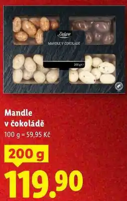 Lidl Mandle v čokoládě, 200 g nabídka
