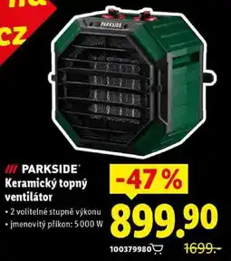 Lidl PARKSIDE Keramický topný ventilátor nabídka