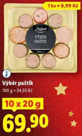 Lidl Výběr paštik, 10x 20 g nabídka