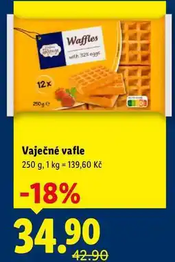 Lidl Vaječné vafle, 250 g nabídka