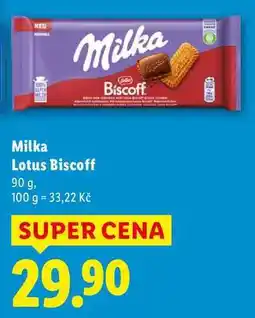 Lidl Milka Lotus Biscoff, 90 g nabídka