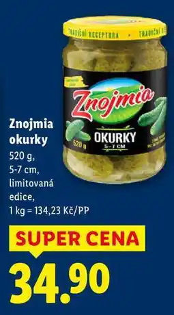 Lidl Znojmia okurky, 520 g nabídka