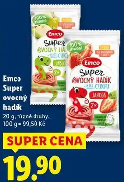 Lidl Emco Super ovocný hadík, 20 g nabídka