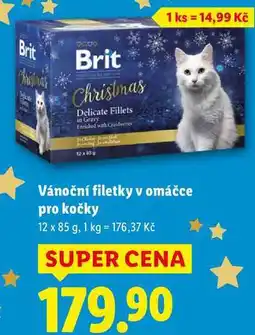 Lidl Vánoční filetky v omáčce pro kočky, 12x 85 g nabídka