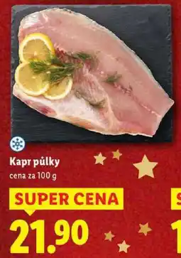 Lidl Kapr půlky, cena za 100 g nabídka