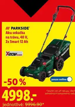 Lidl PARKSIDE Aku sekačka na trávu, 40 V, 2x Smart 12 Ah nabídka