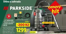 Lidl PARKSIDE Vysavač na mokré a suché vysávání 1400 W nabídka
