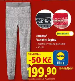 Lidl esmara Vánoční legíny nabídka