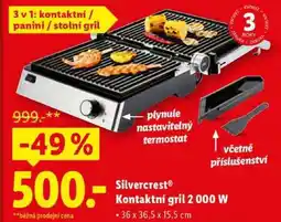 Lidl SilvercrestⓇ Kontaktní gril 2 000 W nabídka