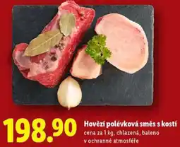 Lidl Hovězí polévková směs s kostí, cena za 1 kg nabídka
