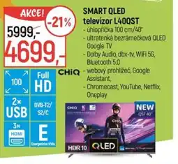 Globus SMART QLED televizor L40QST nabídka