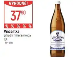 Globus Vincentka přírodní minerální voda nabídka