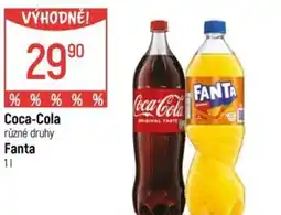 Globus Coca-Cola různé druhy Fanta nabídka