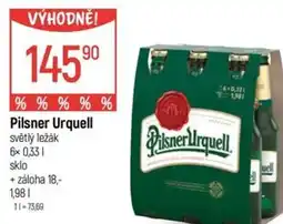 Globus Pilsner Urquell světlý ležák nabídka