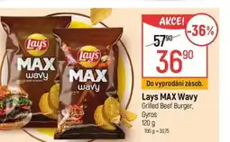 Globus Lays MAX Wavy Grilled Beef Burger, Gyros nabídka
